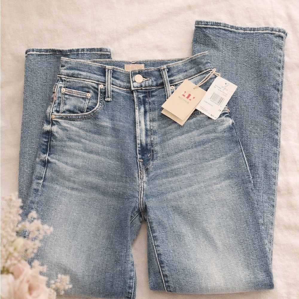 MOTHER Light Blue Straight Leg Jeans